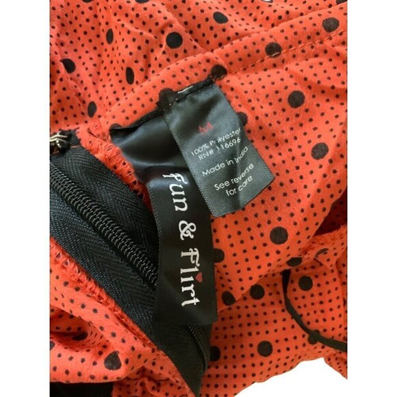 Fun & Flirt long dress women’s medium high low hem mock wrap front - Picture 7 of 8